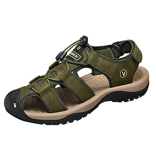 BIISDOST Herren Sandalen Strand Trekkingsandalen Modische Outdoorschuhe Sommer Wanderschuhe Männer Sandals Sport-Outdoor Strandschuhe Atmungsaktive Sandale Sommer Freizeitschuhe Lässige Badesandalen von BIISDOST