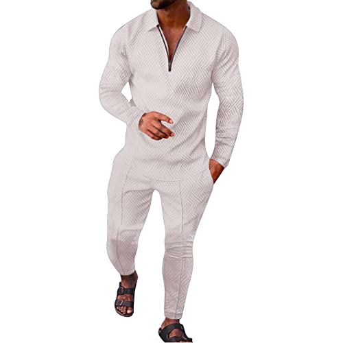 BIISDOST Herren Schlafanzug Mode Casual Nachtwäsche Hosen Langarm Hausanzug Warm Pyjama Herbst Winter Pyjamahose Zweiteiliger Sleepwear Set Pijama Set Homewear Schlafoverall Overall Jumpsuit von BIISDOST