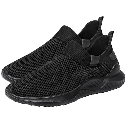 BIISDOST Herren Sommer Soft Sole Fly Woven Mesh Atmungsaktive und Bequeme Sportschuhe Freizeitschuhe Gelb Schuhe Herren (BK2, 40) von BIISDOST