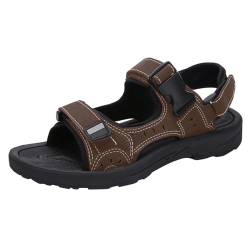 BIISDOST Herren-Wandersandalen, Outdoor-Wandersandalen, Luftpolster-Sportsandalen, Strandsandalen Damen Schuhe 42 (Brown, 42) von BIISDOST