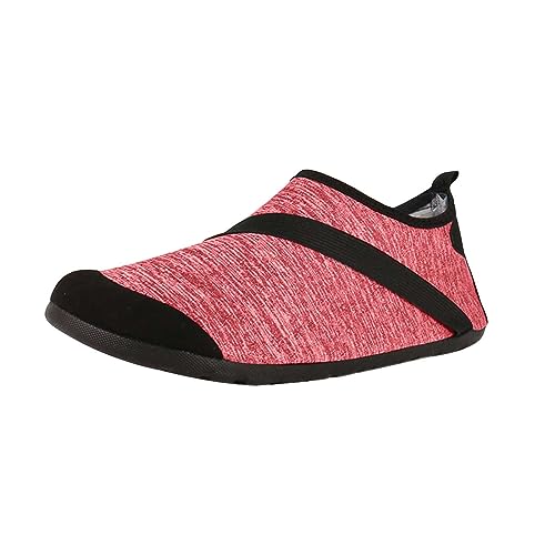 BIISDOST Indoor-Sportschuhe und Socken für Männer und Frauen, rutschfeste, leise Fitness-Laufschuhe für Erwachsene, Yoga-Socken, Schuhe für die frühe Bildung Damen Frühling Schuhe (Watermelon Red, E) von BIISDOST