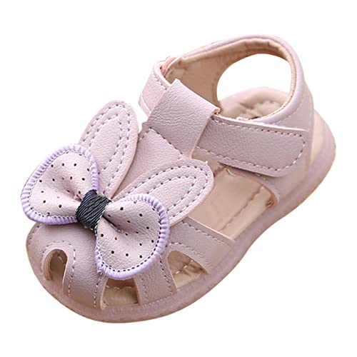 BIISDOST Kleinkind Baby Mädchen Schuhe Atmungsaktive Schuh Dew Toe Schuh Tasche Sandalen Mädchen Sandalen Baby Weiche Überschuhe Sandalen Für 0 bis 2 Sandalen Kinder 36 (Purple, 20 Infant) von BIISDOST