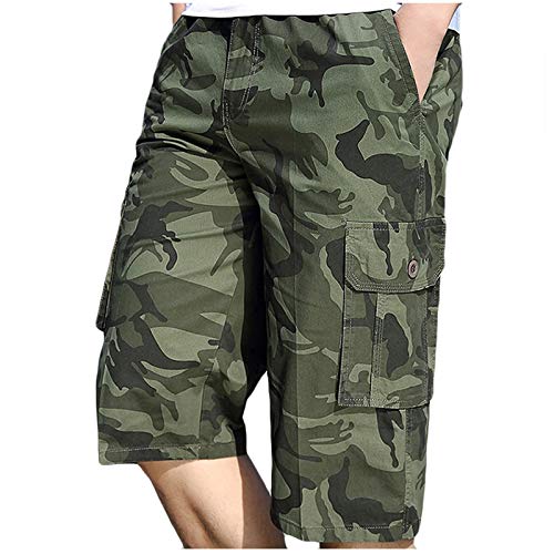 BIISDOST Kurze Freizeithosen Herren, Urlaub Jogginghose, Bedruckte Sweatshorts, Sommer Hose, Comfort Laufshort, Langlebig Outdoorpants, Komfortablem Sweatpants, Soft Activewear, Baggy Alltagskleidung von BIISDOST