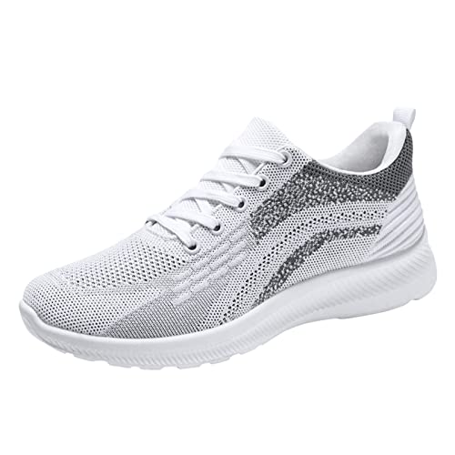 BIISDOST Männer Sportschuhe, rutschfest Turnschuh, Klassisch Laufschuhe, Praktische Schnürschuh, Einfache Walkingschuhe, Leicht Outdoorschuhe, Weichen Sohlen Laufschuhe, Flache Walking Shoe von BIISDOST