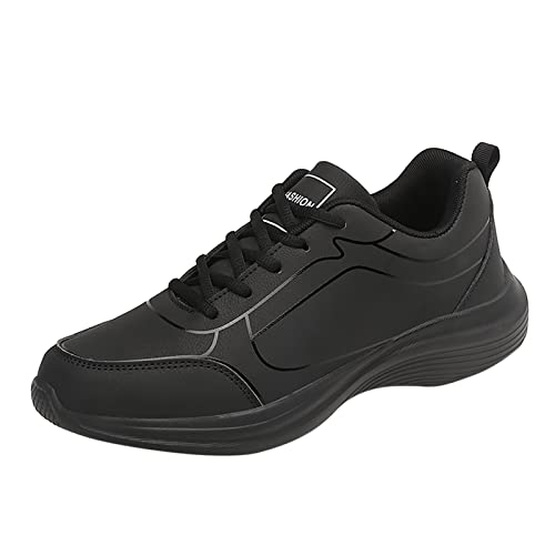 BIISDOST Männer Sportschuhe, rutschfest Turnschuh, Klassisch Laufschuhe, Praktische Schnürschuh, Einfache Walkingschuhe, Leicht Outdoorschuhe, Weichen Sohlen Laufschuhe, Flache Walking Shoe von BIISDOST