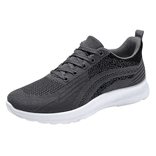 BIISDOST Männer Sportschuhe, rutschfest Turnschuh, Klassisch Laufschuhe, Praktische Schnürschuh, Einfache Walkingschuhe, Leicht Outdoorschuhe, Weichen Sohlen Laufschuhe, Flache Walking Shoe von BIISDOST