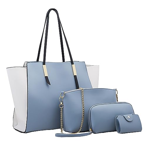 BIISDOST Mode Dame dreiteilige Umhängetasche Brieftasche Umhängetasche Umhängetasche Niedliche Kleine Regenschirm Kinderspielzeug Taschen Tragen Tier (Blue, One Size) von BIISDOST