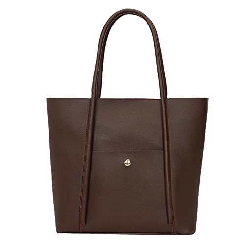 BIISDOST Mode Frauen Kunstleder Einfarbig Reißverschluss Handytasche Umhängetasche Handtasche Taschen Kleine (Brown, One Size) von BIISDOST