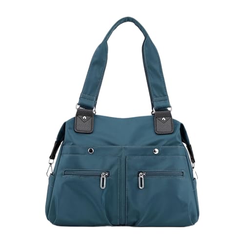 BIISDOST Modische Reisehandtasche, leichte Nylon-Stofftasche, Umhängetasche, Trend, vielseitige Einkaufstasche, Umhängetasche Shoppen Taschen (Blue, One Size) von BIISDOST