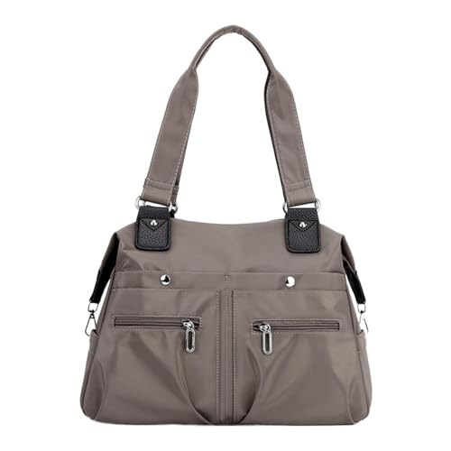 BIISDOST Modische Reisehandtasche, leichte Nylon-Stofftasche, Umhängetasche, Trend, vielseitige Einkaufstasche, Umhängetasche Shoppen Taschen (Brown, One Size) von BIISDOST