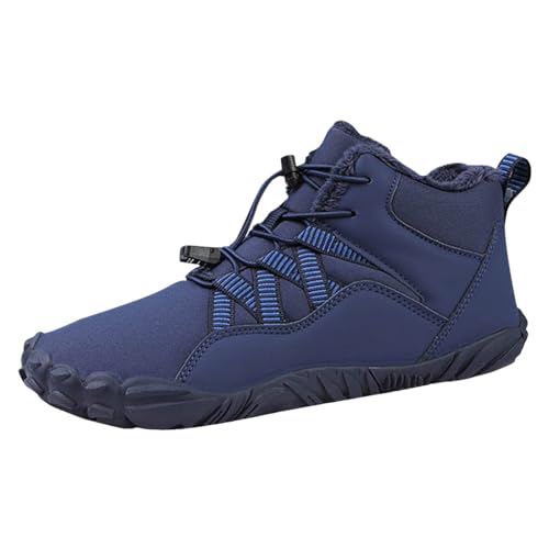 BIISDOST Plüsch warme Baumwollschuhe tragen und rutschfeste Schneestiefel Fünf-Finger-Baumwollschuhe Outdoor-Sportschuhe Herren- und Damen-Wanderschuhe Klein Herren Schuhe 43 (Blue, 38) von BIISDOST