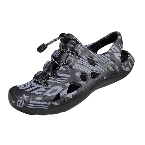 BIISDOST Sandalen für Herren, Sommer-Sandalen aus ausgehöhltem, lässige Sandalen, Strandschuhe mit weicher Sohle Elegante Schuhe Herren 38 (C, 39) von BIISDOST