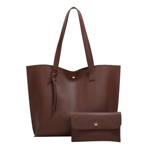 BIISDOST Solide Quasten-Muttertasche, große Kapazität, eine Schultertasche, Einkaufstasche Taschen Organisator Billig (Coffee, One Size) von BIISDOST