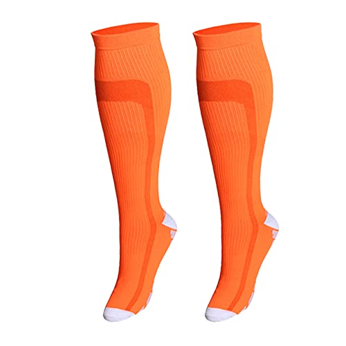 BIISDOST Und Outdoor Cycling Women Socks Stripe Herren Running Compression Fashion Socken Socken Geschenkbox Herren (Orange, L) von BIISDOST