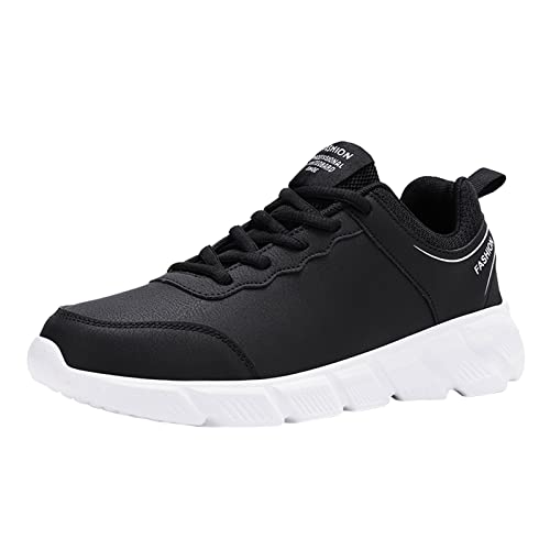 Herren Flache Schnürschuhe - Weichen Sohlen Sneakers Einfache Schuhe Flach Walking Shoes Klassisch Turnschuhe Outdoor Trekkingschuhe Leichtgewichts Joggingschuhe Strapazierfähige Sportschuhe von BIISDOST