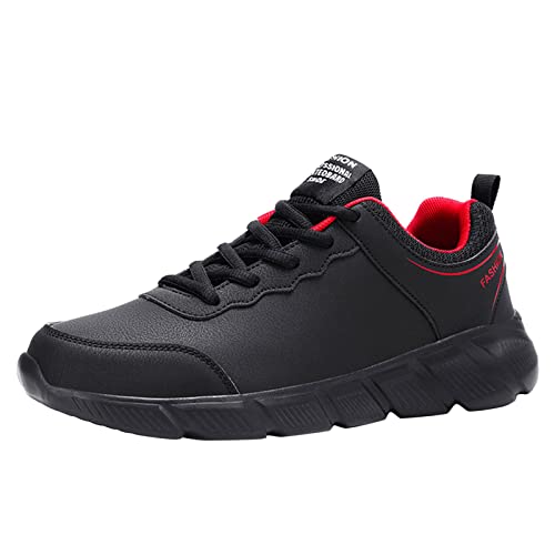 Herren Flache Schnürschuhe - Weichen Sohlen Sneakers Einfache Schuhe Flach Walking Shoes Klassisch Turnschuhe Outdoor Trekkingschuhe Leichtgewichts Joggingschuhe Strapazierfähige Sportschuhe von BIISDOST