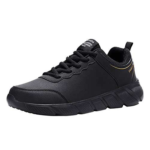 Herren Flache Schnürschuhe - Weichen Sohlen Sneakers Einfache Schuhe Flach Walking Shoes Klassisch Turnschuhe Outdoor Trekkingschuhe Leichtgewichts Joggingschuhe Strapazierfähige Sportschuhe von BIISDOST