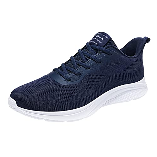 Herren Flache Schnürschuhe - Weichen Sohlen Sneakers Einfache Schuhe Flach Walking Shoes Klassisch Turnschuhe Outdoor Trekkingschuhe Leichtgewichts Joggingschuhe Strapazierfähige Sportschuhe von BIISDOST