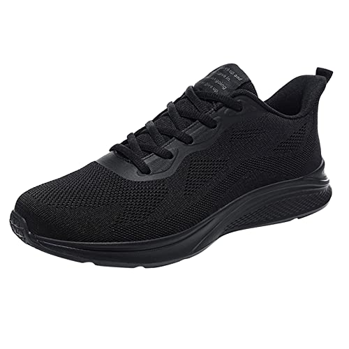 Herren Flache Schnürschuhe - Weichen Sohlen Sneakers Einfache Schuhe Flach Walking Shoes Klassisch Turnschuhe Outdoor Trekkingschuhe Leichtgewichts Joggingschuhe Strapazierfähige Sportschuhe von BIISDOST