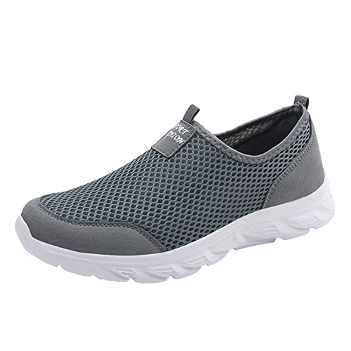 Sommer Laufschuhe Männer: Turnschuhe Casual Freizeitschuhe Flach Joggingschuhe Slip-On Sportschuhe Trekkingschuhe Klassisch Schuhe Weichen Sohlen Sneakers Alltägliche Shoes von BIISDOST