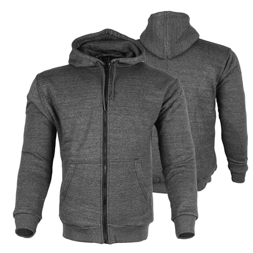 Bikers Gear Australia Motorradjacke - Schützender schwarz-roter und grauer Hoodie gefüttert mit Kevlar und herausnehmbaren gerippten Softshell-Motorradjacken für Herren, grau, 50 Bikers Gear Australia Motorradjacke - Schützender schwarz-roter und grauer Hoodie gefüttert mit Kevlar und herausnehmbaren gerippten Softshell-Motorradjacken für Herren, grau, 50 von BIKERS GEAR AUSTRALIA PHILLIP ISLAND BG