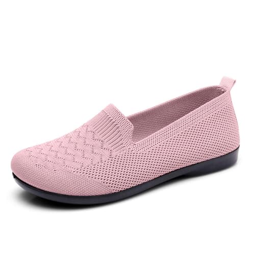 Damenschuhe, bequem, schick, Sommer, leicht, Orthopädische Schuhe, Damen, aus Strick, atmungsaktiv, Ballerinas, Laufen, Sneaker, Sportschuhe, Mode, flach, bequem, Sneaker ohne Schnürung, 01 Rosa., 35 Damenschuhe, bequem, schick, Sommer, leicht, Orthopädische Schuhe, Damen, aus Strick, atmungsaktiv, Ballerinas, Laufen, Sneaker, Sportschuhe, Mode, flach, bequem, Sneaker ohne Schnürung, 01 Rosa., 35 von BIKETAFUWY