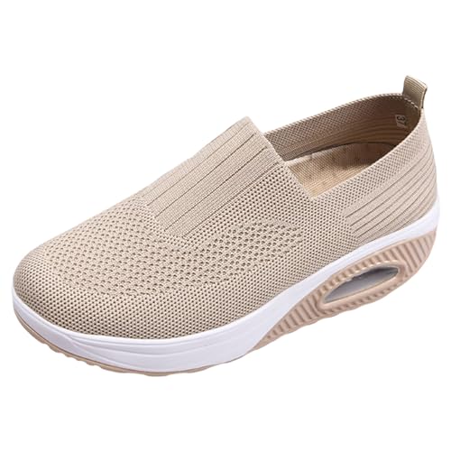 Damenschuhe, bequem, schick, aus Strick, atmungsaktiv, orthopädisch, für Damen, Plattform, Ballerinas, Laufen, Walking, Mokassin, Sommer, leicht, Sneaker und Sportschuhe, bequem, Sneaker ohne Damenschuhe, bequem, schick, aus Strick, atmungsaktiv, orthopädisch, für Damen, Plattform, Ballerinas, Laufen, Walking, Mokassin, Sommer, leicht, Sneaker und Sportschuhe, bequem, Sneaker ohne von BIKETAFUWY