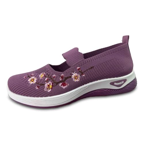 Damenschuhe, bequem, schick, aus Strick, atmungsaktiv, orthopädisch, für Damen, Sommer, leicht, Ballerinas, Laufen, Sneaker, Sportschuhe, modisch, flach, Sneaker, ohne Schnürsenkel, bequem, Mokassin Damenschuhe, bequem, schick, aus Strick, atmungsaktiv, orthopädisch, für Damen, Sommer, leicht, Ballerinas, Laufen, Sneaker, Sportschuhe, modisch, flach, Sneaker, ohne Schnürsenkel, bequem, Mokassin von BIKETAFUWY
