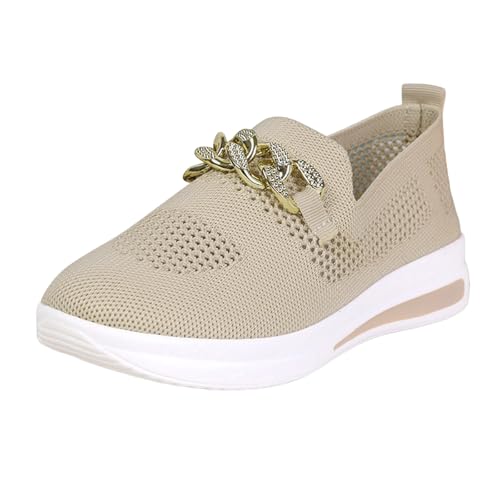 Damenschuhe, bequem, schick, aus Strick, atmungsaktiv, orthopädisch, für Damen, Sommer, leicht, Sneaker, Sportschuhe, modisch, flach, Ballerinas, bequem, Mokassin zum Laufen, Walken, Basketball, ohne Damenschuhe, bequem, schick, aus Strick, atmungsaktiv, orthopädisch, für Damen, Sommer, leicht, Sneaker, Sportschuhe, modisch, flach, Ballerinas, bequem, Mokassin zum Laufen, Walken, Basketball, ohne von BIKETAFUWY