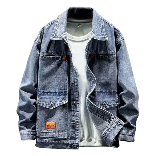 Herrenjacke, Übergangsjacke, leichte Jacke, Herren, Frühling, Sommer, Jeansjacke, Jeansjacke, Fliegermantel, Denim, Bomberjacke, Sahara, Wanderjacke, Cowboyjacke, Arbeitsjacke, lässig, Anorak, blau Herrenjacke, Übergangsjacke, leichte Jacke, Herren, Frühling, Sommer, Jeansjacke, Jeansjacke, Fliegermantel, Denim, Bomberjacke, Sahara, Wanderjacke, Cowboyjacke, Arbeitsjacke, lässig, Anorak, blau von BIKETAFUWY