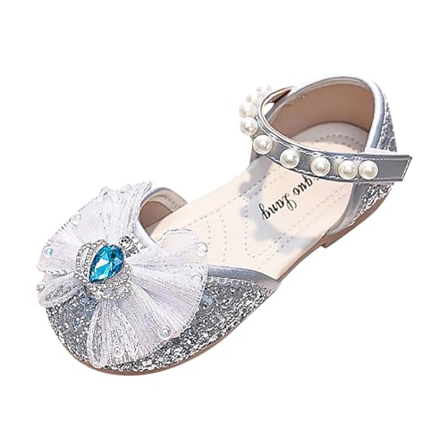 sandalen mädchen 32 Plateausandalen Sommersandalen mit Klettverschluss Schmetterling Freizeitschuhe Peep Toe Strandsandalen Prinzessin Schuhe Elegant Glänzenden Abendschuhe Bohemian Sandaletten von BIKETAFUWY