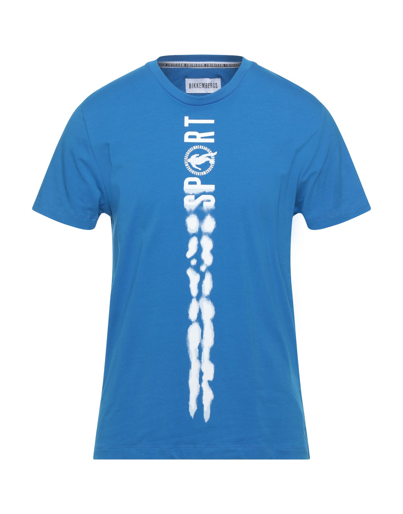 BIKKEMBERGS T-shirts Herren Azurblau von BIKKEMBERGS