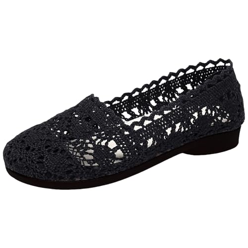 Damen Ballerina Spitze Slip On Strick Kleid Flache Schuhe Runde Zehe Sommerschuhe Leicht Bequem rutschfest Outdoor Walking Schuhe Elegant für Frauen gr 38 Damen Ballerina Spitze Slip On Strick Kleid Flache Schuhe Runde Zehe Sommerschuhe Leicht Bequem rutschfest Outdoor Walking Schuhe Elegant für Frauen gr 38 von BILIKEYU
