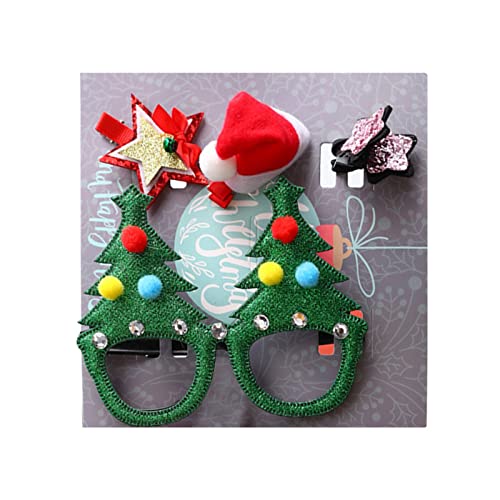 Weihnachtsschmuck Haarnadeln Haarnadel Gläser Weihnachtsgeschenke 5-teiliges Set Kindergeschenke Kleine Geschenke Nettes Design Exquisites dekoratives Zubehör JSs428 Haarnadel (Color : D, Size : Tai von BINGDONGA