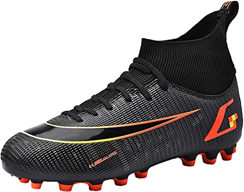 BINQER Herren-Fußballschuhe, Jugend-Fußballschuhe, professionelle Sport-Trainingsschuhe, Outdoor-Sportschuhe Fußballausrüstung (Color : Black, Size : 35 EU) von BINQER