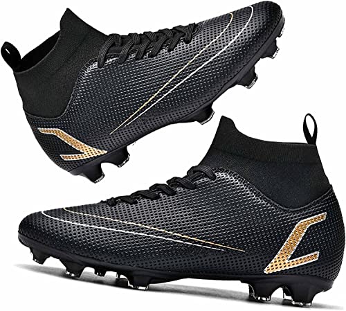 BINQER Herren-Fußballschuhe, Outdoor-Training, Fußballschuhe, langlebige und atmungsaktive Sportschuhe Fußballausrüstung (Color : I08 Cd Black, Size : 35 EU) von BINQER