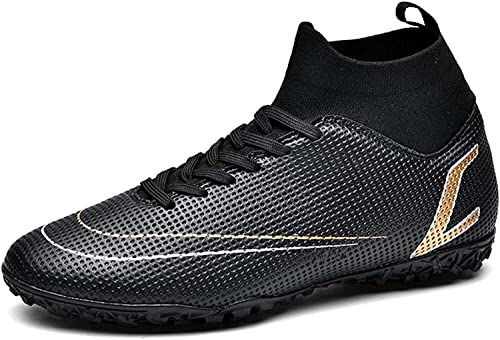 BINQER Herren-Fußballschuhe, Outdoor-Training, Fußballschuhe, langlebige und atmungsaktive Sportschuhe Fußballausrüstung (Color : I08 Sd Black, Size : 35 EU) von BINQER