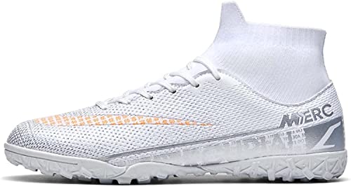 BINQER Herren-Fußballschuhe, Outdoor-Training, Fußballschuhe, langlebige und atmungsaktive Sportschuhe Fußballausrüstung (Color : I36sd White, Size : 35 EU) von BINQER