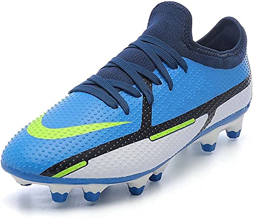 BINQER Herren-Fußballschuhe, Outdoor-Training, Fußballschuhe, langlebige und atmungsaktive Sportschuhe Fußballausrüstung (Color : Z23cd Blue, Size : 38 EU) von BINQER