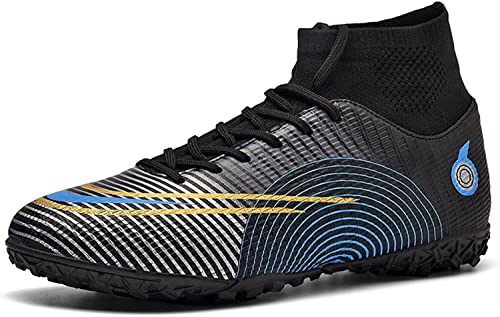 BINQER Jugend-Fußballschuhe, rutschfeste und langlebige Outdoor-Sport-Trainingsschuhe, Wettkampf-Studenten-Fußballschuhe, Fußballschuhe for Herren Fußballausrüstung(Color:Black 1 R,Size:36 EU) von BINQER