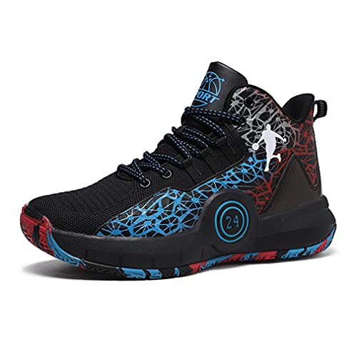 BINQI Herren Basketballschuhe High-Top leichte Stoßdämpfung rutschfeste atmungsaktive Outdoor-Sportschuhe Jungen Basketballschuhe Mädchen Indoor-Schuhe Sportschuhe von BINQI