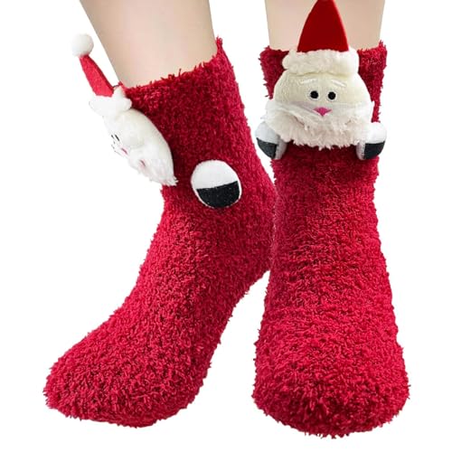 BINXWA Geschenke für Mama Antirutschsocken damen, Weihnachtsgeschenke für Frauen kuschelsocken damen, Flauschige socken Weihnachtsmann, Weihnachtssocken damen warm mit Geschenkbox BINXWA Geschenke für Mama Antirutschsocken damen, Weihnachtsgeschenke für Frauen kuschelsocken damen, Flauschige socken Weihnachtsmann, Weihnachtssocken damen warm mit Geschenkbox von BINXWA