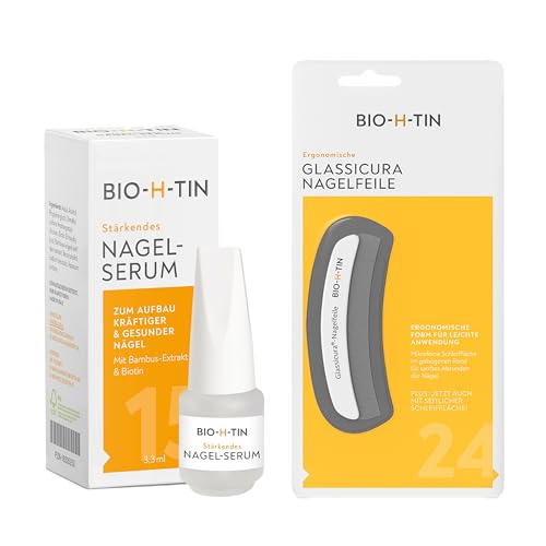 BIO-H-TIN stärkendes Nagel-Serum 3,3 ml + Glassicura Nagelfeile – Zum Aufbau kräftiger & gesunder Nägel in nur 4 Wochen – Schützt & pflegt BIO-H-TIN stärkendes Nagel-Serum 3,3 ml + Glassicura Nagelfeile – Zum Aufbau kräftiger & gesunder Nägel in nur 4 Wochen – Schützt & pflegt von BIO-H-TIN
