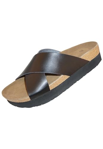 Biosoft Sandalen Damen Sommer Dye Black 40| Damen Schuhe Sommer Sandalen elegant mit bequem Fussbett | Damenschuhe Sommerschuhe von BIOSOFT Comfort & Easy Walk