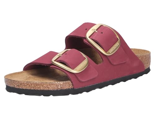 Birkenstock Damen Pantolette Arizona Big Buckle Nubukleder schmal Rot 40 Birkenstock Damen Pantolette Arizona Big Buckle Nubukleder schmal Rot 40 von BIRKENSTOCK