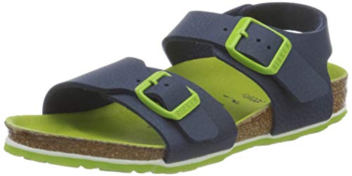 Birkenstock Jungen New York Birko-Flor Desert Soil Vibrant Blue Sandale, 25 EU Étroit von BIRKENSTOCK