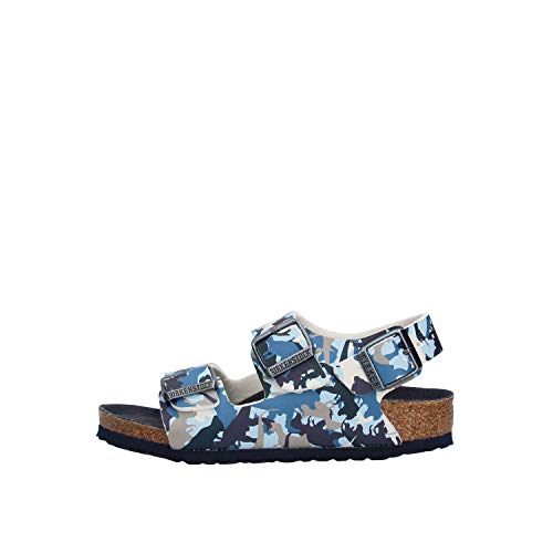 BIRKENSTOCK Milano Kids Blau (Dino Camo Blue) Birko-Flor 25 EU von BIRKENSTOCK