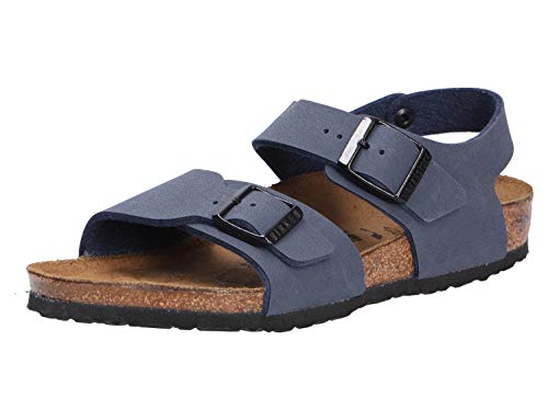 Birkenstock Kids Jungen Mädchen New York Knöchelriemchen Sandalen, Blau (Navy), 24 EU von BIRKENSTOCK