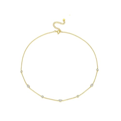 BISONBLUE Halskette Damen Anhänger Geschenk Frauen Kette Geschenk Halskette Lange Kette Hochzeit Für Damen Gold von BISONBLUE