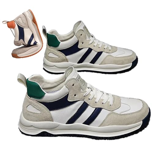 BIUBIULOVE Bequeme Und Lässige Schuhe Im Modischen Retro-Stil, Modische Herren-Sneaker, Orthopädische Komfortschuhe, rutschfeste, Leichte, Atmungsaktive Laufschuhe Zum Reinschlüpfen (Grün,39) von BIUBIULOVE